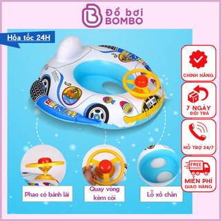 Phao bơi cho bé hình ô tô có bánh lái kèm kòi