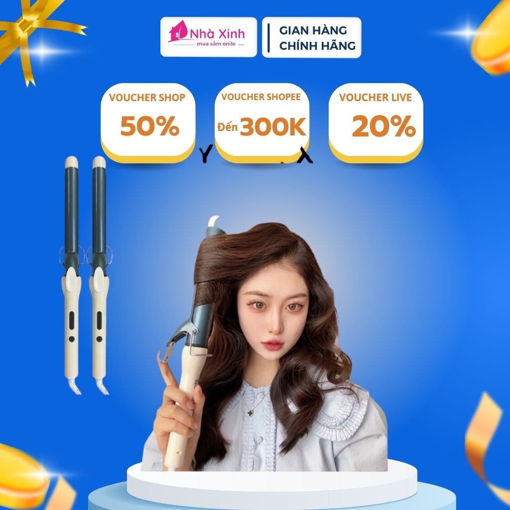 Máy uốn tóc tự động koremi, máy làm tóc chuẩn salon tạo kiểu bồng bềnh lọn to nhỏ cực đẹp, uốn tóc máy _MUT5