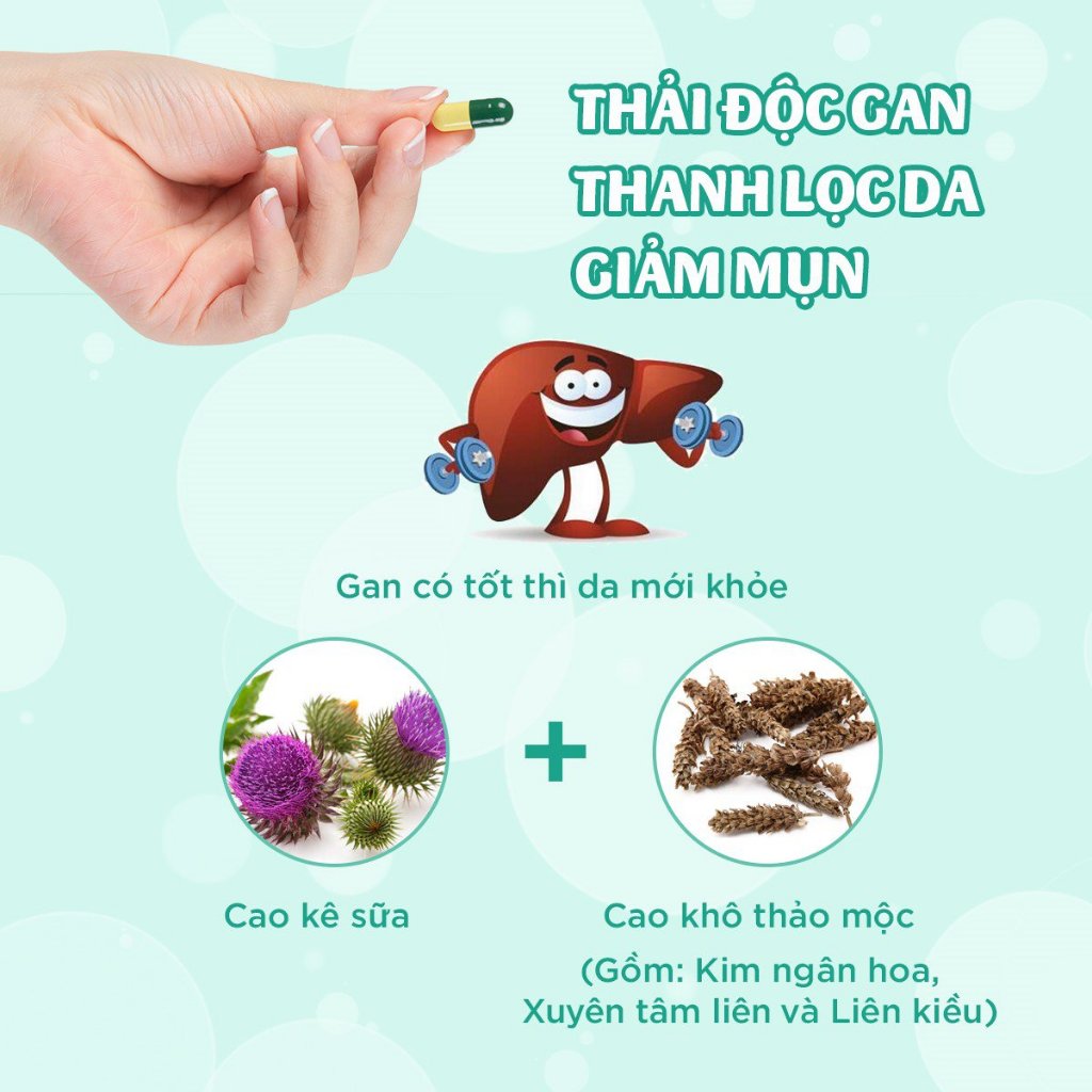 Viên Uống Giảm Mụn Esunvy Giúp Sáng Da, Ngừa Thâm và Điều Tiết Bã Nhờn, Thanh Nhiệt, Chiết Xuất Thiên Nhiên Hộp 30 Viên