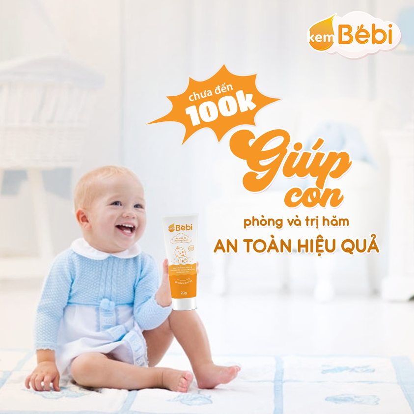 Kem Đa Năng Cho Bé KemBebi Giảm Mẩn Ngứa Hăm Tã, Làm Dịu Vết Thương Do Rôm Sảy, Muỗi Đốt Chiết Xuất Thiên Nhiên Tuýp 20g