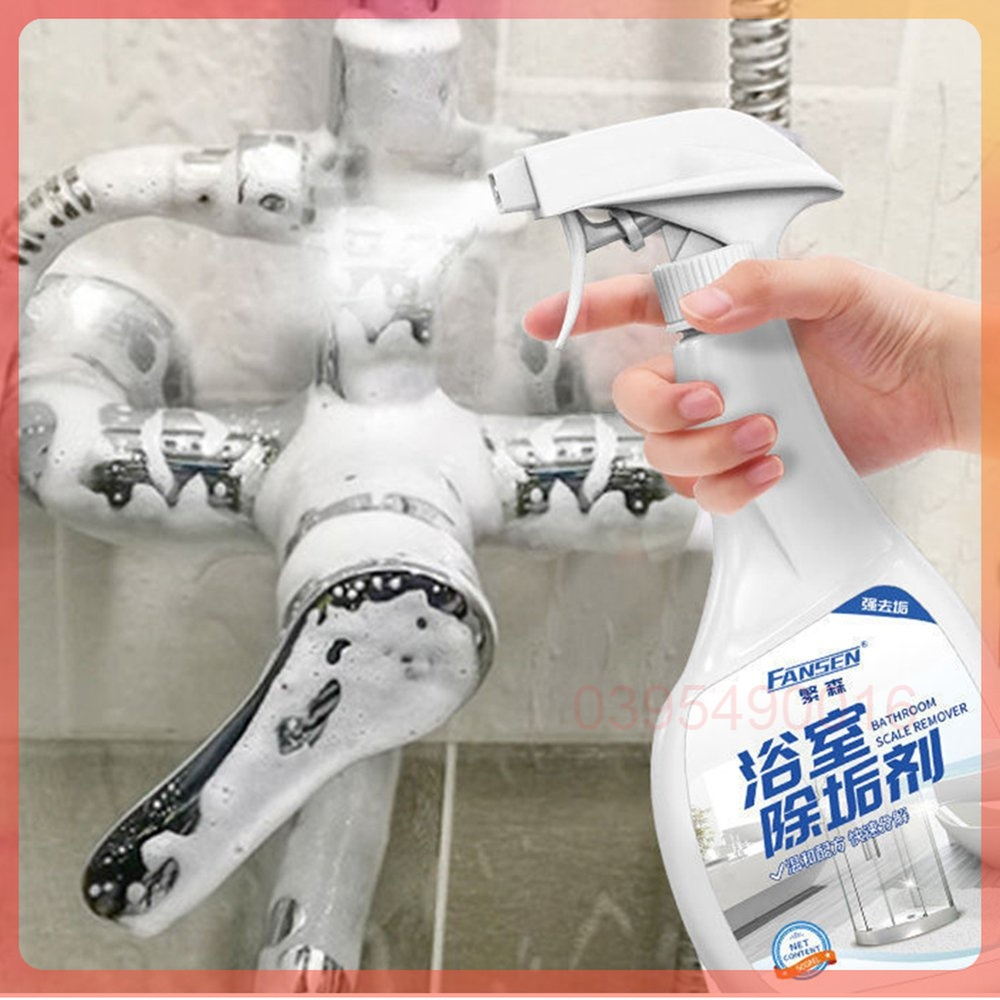 Chai xịt tẩy Fansen,tẩy rửa cặn canxi inox sáng bóng,tẩy những vết bẩn khó nhất nhà tắm, phòng bếp