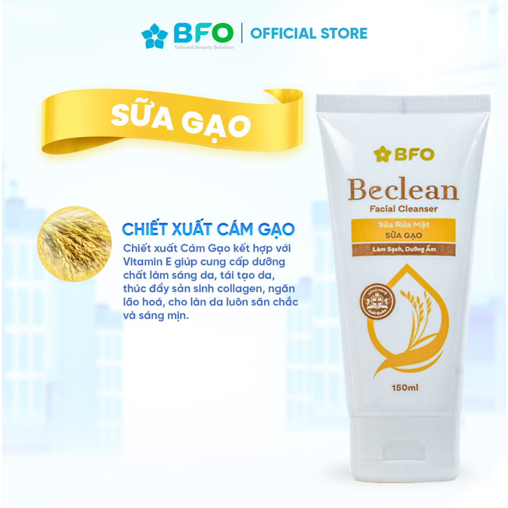 Sữa rửa mặt tinh chất thiên nhiên giúp làm sạch da Beclean BFO dung tích 150ml