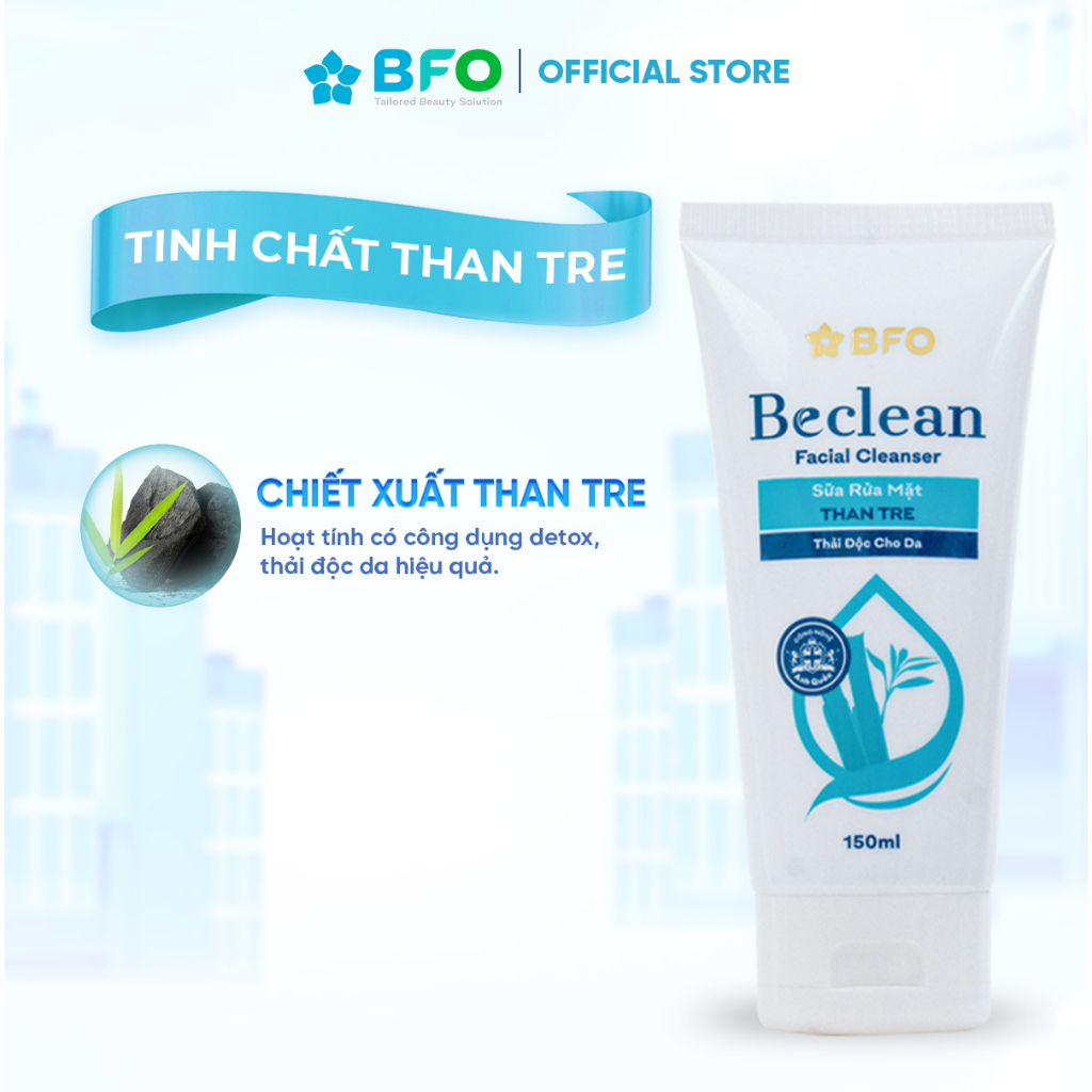 Sữa rửa mặt tinh chất thiên nhiên giúp làm sạch da Beclean BFO dung tích 150ml