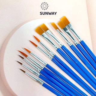 Cọ Tô Tượng Màu Nước Sunway đầu cọ bằng sợi nylon nhỏ gọn siêu bền dễ sử dụng giá rẻ