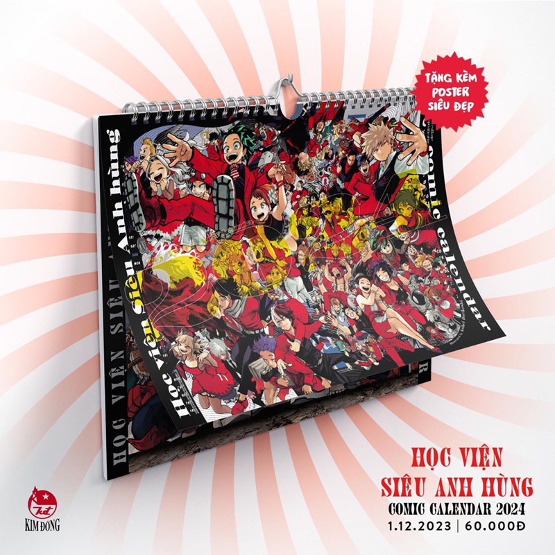 Lịch Manga Treo Tường 2024 NXB Kim Đồng