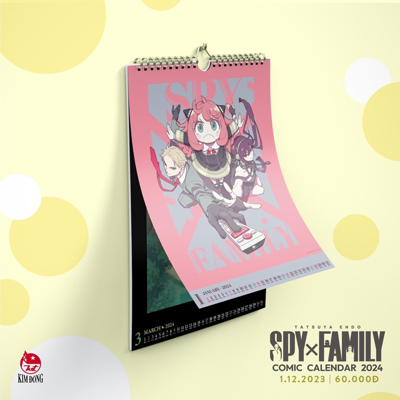 Lịch Manga Treo Tường 2024 NXB Kim Đồng