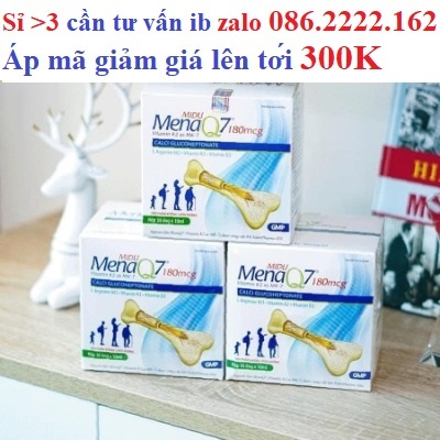 (COMBO 3) Canxi Midu MenaQ7 180mcg hỗ trợ phát triển chiều cao cho bé