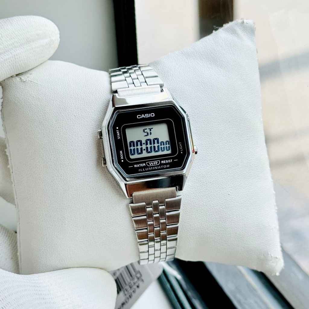 Đồng hồ điện tử nữ dây thép Casio LA680 Vintage