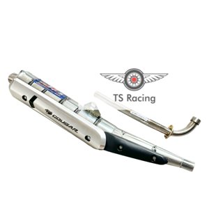 Pô uma trắng sọc đen móc đích inox tặng ốp pô spark wave - dream - citi - sirius - jupiter - wave s110 - ex135 - ex150