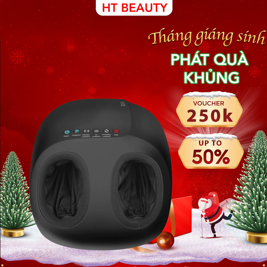 Máy massage chân khí nén cao cấp 3in1 kèm nhiệt Homedics FMS 360 điều khiển cầm tay nhà HT Beauty Chính Hãng Mỹ BH 2 năm