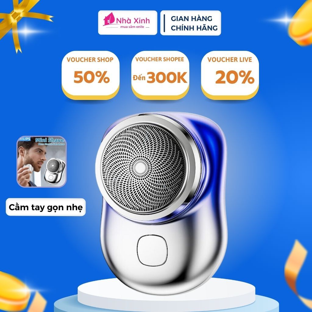 Máy cạo râu mini bỏ túi SHK-888, cạo râu máy chuẩn IPX7 thiết kế nhỏ gọn sang trọng,chất liệu cao cấp chống nước _SHK88