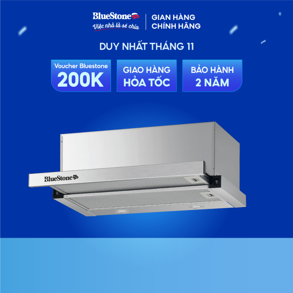 [Mã ELRE2TR giảm 8% đơn 500K] - Máy Hút Mùi BlueStone HOB-8725
