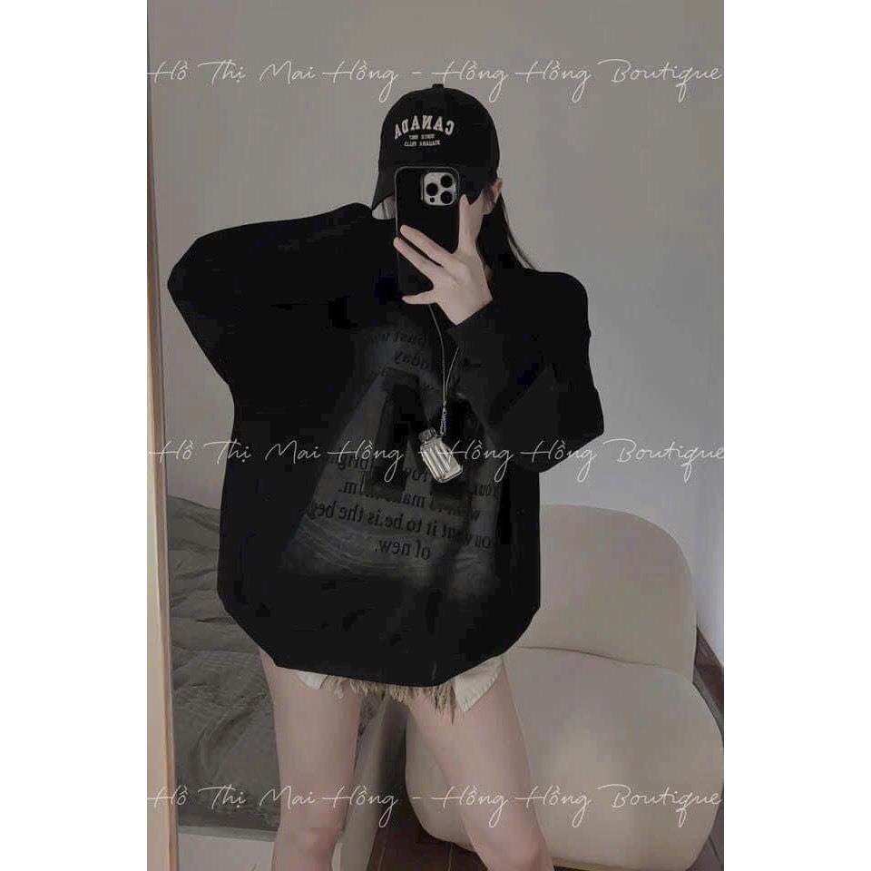 Áo hoodie Sweater nữ form rộng, Áo nỉ dày có mũ to rộng unisex mặc nhà đi chơi đi học ulzzang