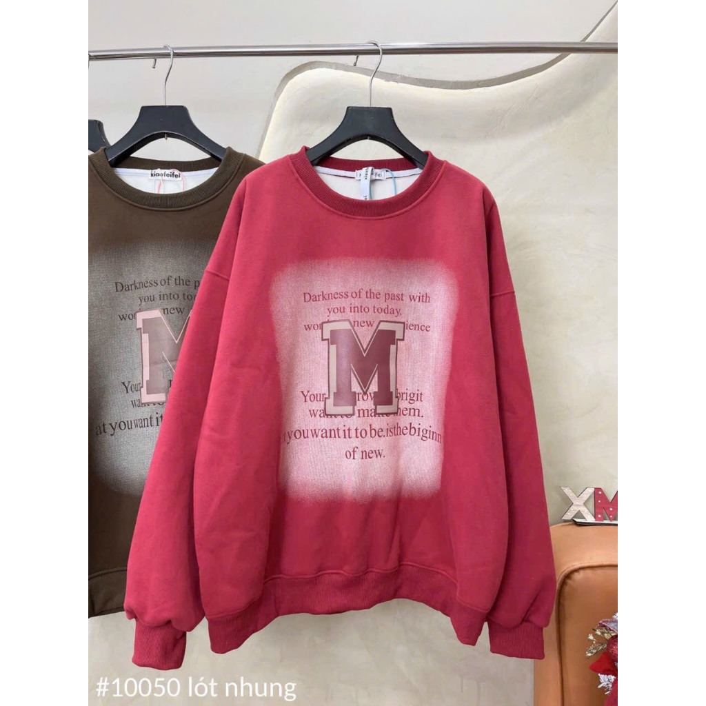 Áo hoodie Sweater nữ form rộng, Áo nỉ dày có mũ to rộng unisex mặc nhà đi chơi đi học ulzzang