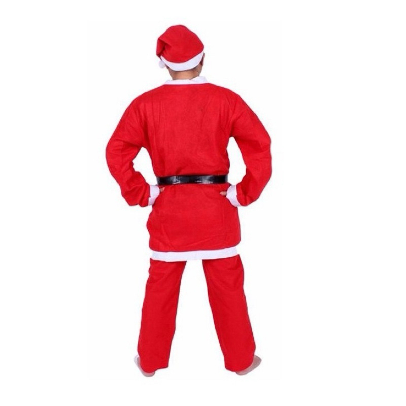 Bộ ông già Noel 5-7 món quần áo mũ râu đai túi  giày/ bộ noel nhung nỉ hóa trang ông già Noeta