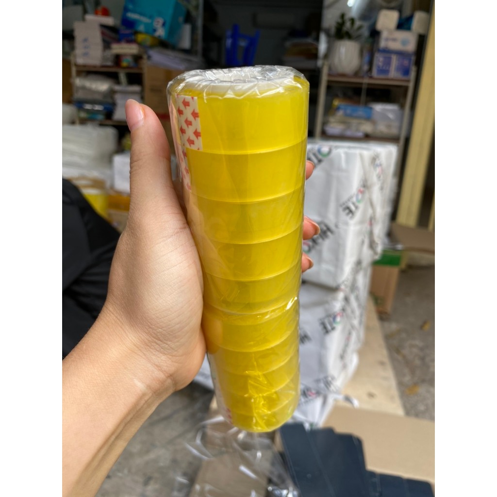 01 cây băng dính trong văn phòng bản 1cm/2cm