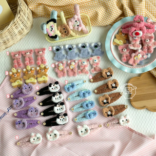 | aiméexohlala hairpin | kẹp tóc mái len xù mịn