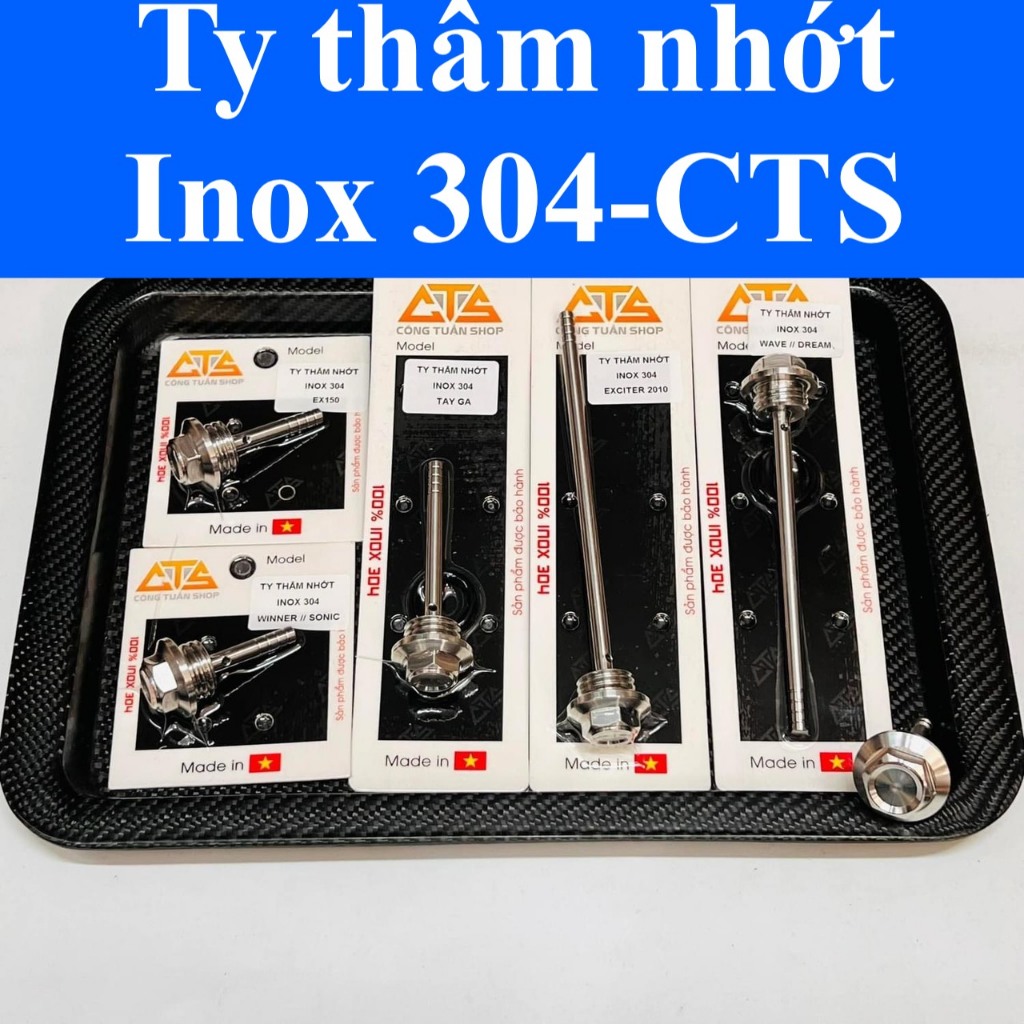 Ty thâm nhớt CTS Inox 304 : Xe tay ga, Exciter 2010 /150, Winner, Sonic, Wave , Dream