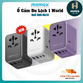 Ổ Cắm Du Lịch Momax 1-World 65W - 100W | Sạc Nhanh Đa Năng Đầy Đủ Chức Năng , Phù Hợp Mọi Loại Rắc Cắm