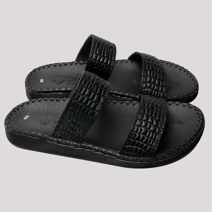 Dép da nam D85 chất liệu da bò kiểu dáng thời trang thanh lịch