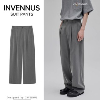 Quần tây ống rộng INVENNUS quần âu form suông rộng cạp chun hai bên - 312