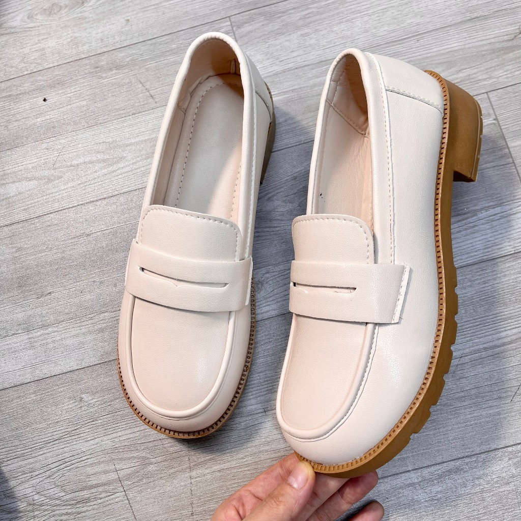 Giày nữ dáng lười trơn bản da cao cấp Thiên An TA19