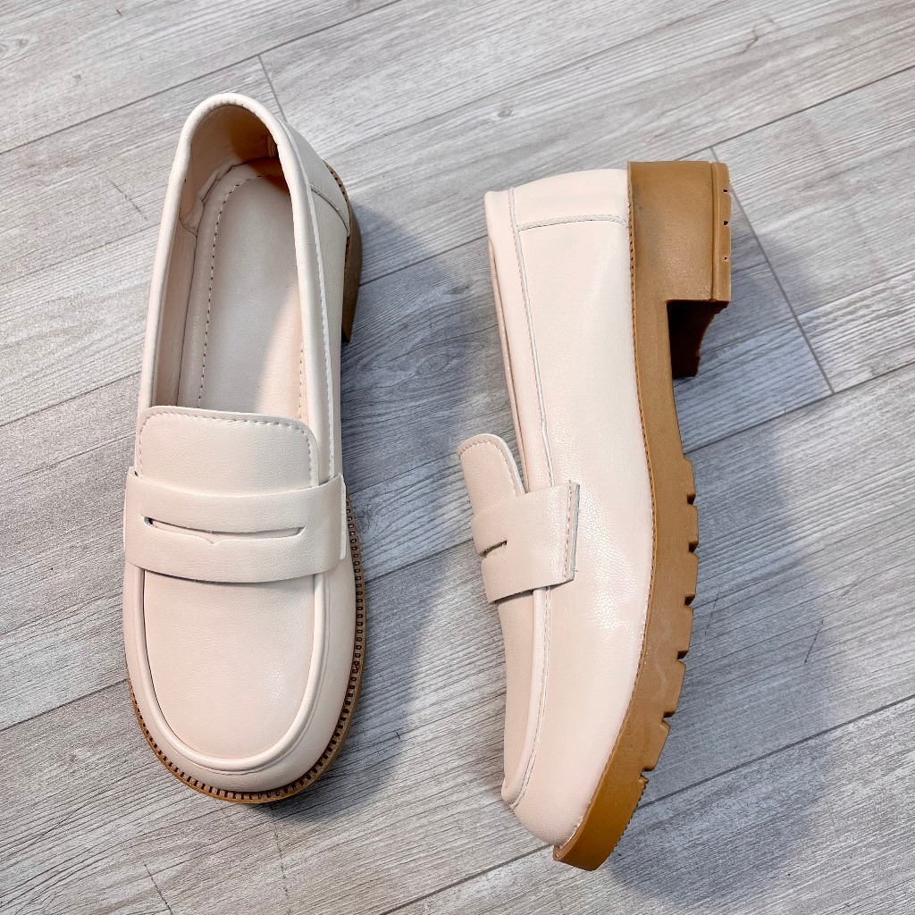 Giày nữ dáng lười trơn bản da cao cấp Thiên An TA19