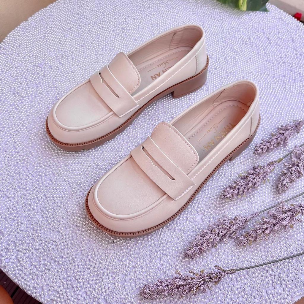Giày nữ dáng lười trơn bản da cao cấp Thiên An TA19