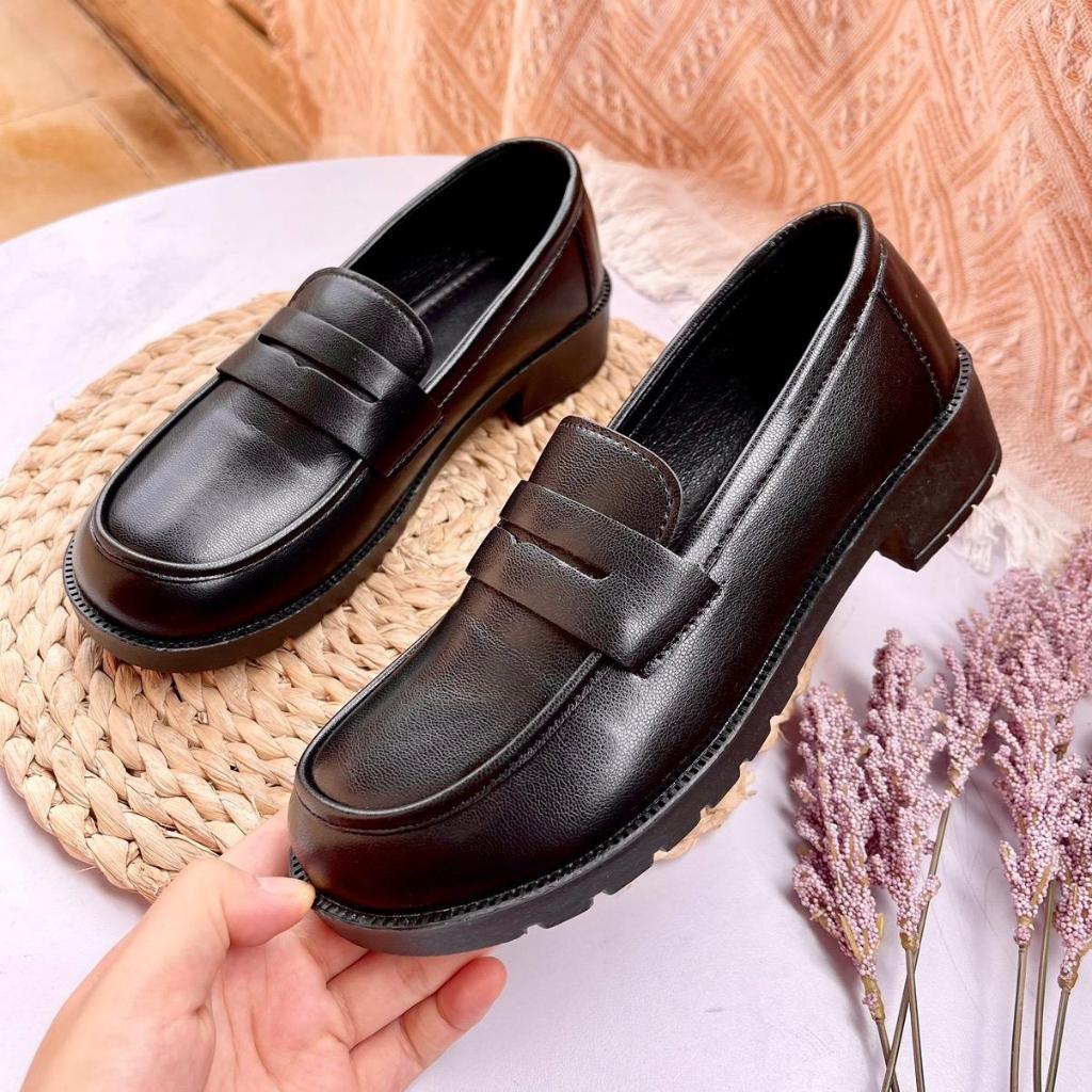 Giày nữ dáng lười trơn bản da cao cấp Thiên An TA19