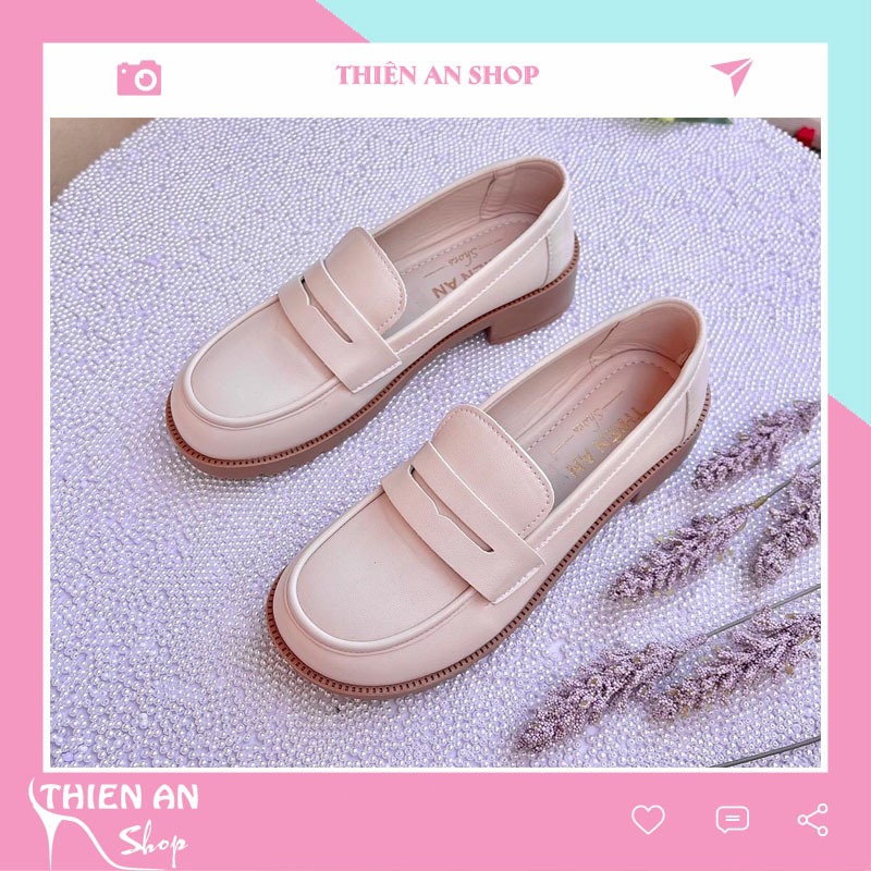 Giày nữ dáng lười trơn bản da cao cấp Thiên An TA19