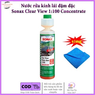 Nước rửa kính lái đậm đặc Sonax Clear View 1:100 Concentrate 250ml Sonax 371141 Tặng Khăn