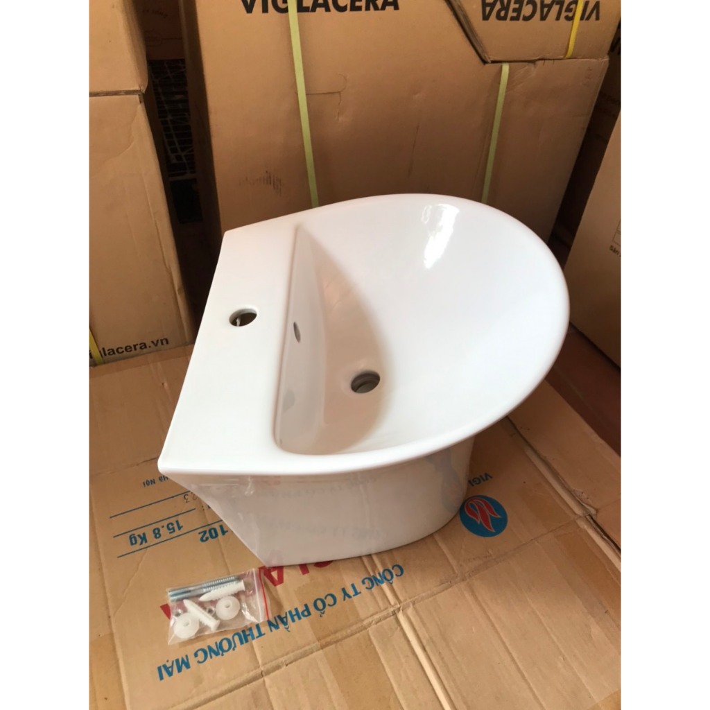 Chậu lavabo liền chân treo tường Thái Bình  KT:cm