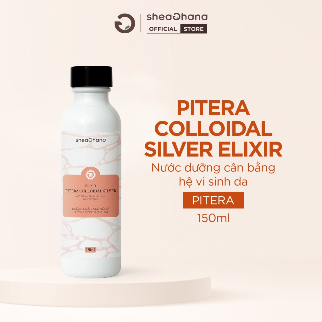 Nước dưỡng phục hồi dưỡng khỏe da và cân bằng hệ vi sinh SheaGhana Elixir Pitera Colloldal Silver 150ml