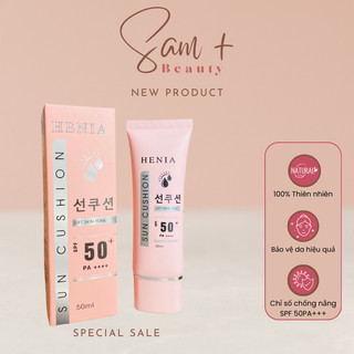Kem Chống Nắng Henia Bảo Vệ Da, Chống Nắng SPF 50PA+++ Không Trôi Không Bết Dính Dưỡng Da Mịn Màng Trắng Sáng 50g