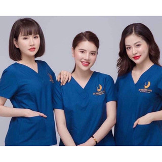 [ Loại 1 CAM KẾT KHÔNG XÙ] Đồng phục spa bộ quần áo cotton hàn cao cấp