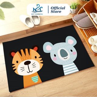 Thảm lau chân 3D M2T Bedding trải sàn chống trơn trượt, Thảm chùi chân tết trang trí nhà bếp size 40x60cm