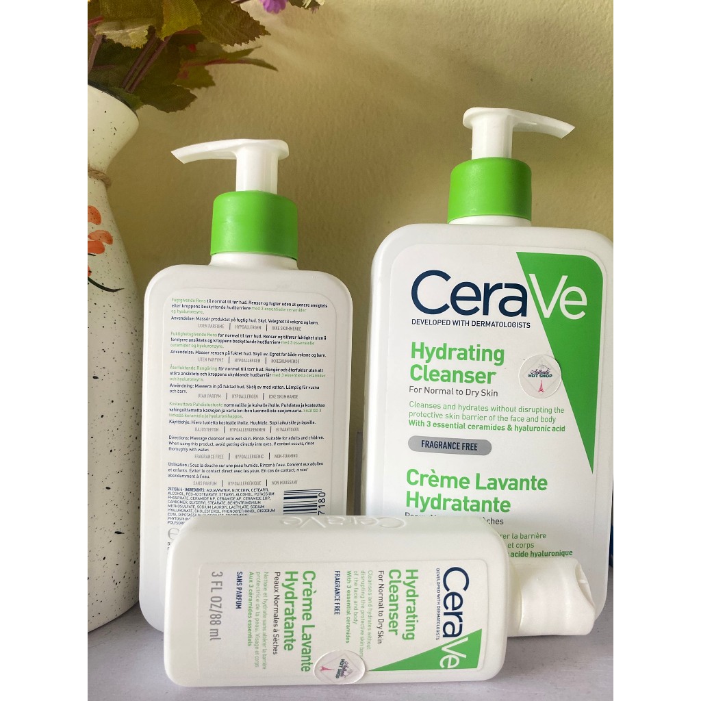 Sữa rửa mặt CeraV Hydrating and Foaming Cleanser - HDT Shop