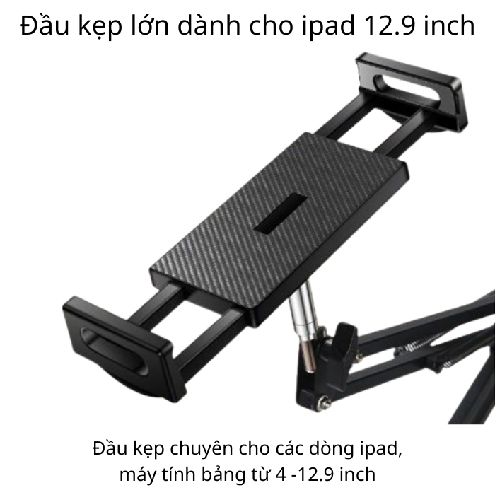 Giá đỡ ipad điện thoại, máy tính bảng, kẹp đầu giường, cạnh bàn HSON đa năng xoay 360 độ điều chỉnh mọi góc độ