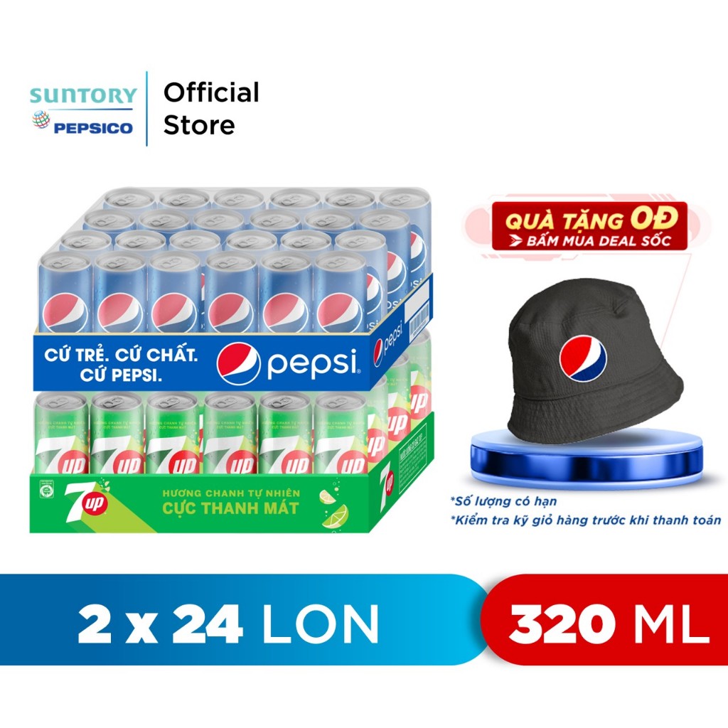 Combo 1 Thùng Pepsi và 1 Thùng 7Up