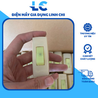 Công tắc quả nhót, công tắc dạ quang, công tắc đơn quả nhót chất liệu nhựa pc chống cháy