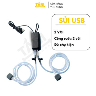 Máy Sủi Oxy 1/2 Vòi Cổng USB Cho Hồ Cá, Bể Cá Thuỷ Sinh