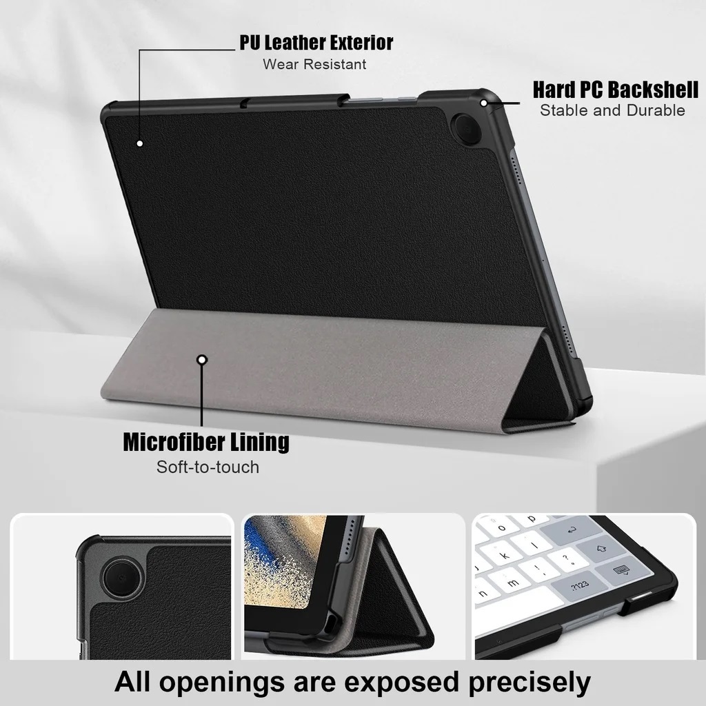 Bao da Samsung Tab A9+ / A9 PLUS 11" X216B 2023 Gấp 3 Khúc Lưng Cứng Có Nam Châm