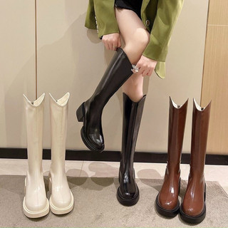 (FULL BOX L1) Bốt đùi tăng chiều cao 6cm, Boot đùi nữ da cổ chữ V siêu tôn dáng MSP M661