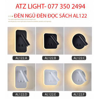 Đèn led gắn tường đèn đọc sách đèn ngủ đầu giường đèn soi tranh thay đổi được góc chiếu - ánh sáng vàng ms al122