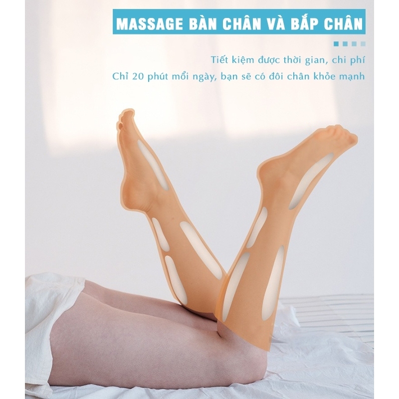 Máy Nén Ép Trị Liệu Suy Giãn Tĩnh Mạch,Máy Massage Chân, Massage Đùi, Bắp Chân Rung Và Bóp Khí, Có Nhiệt Sưởi