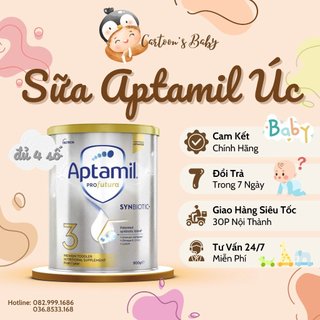 Sữa aptamil profutura úc đủ số 1, 2, 3 lon 900g