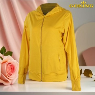 Áo khoác nữ thoát nhiệt Nhật Bản Goking, siêu thoáng mát, thấm hút mồ hôi, chống nắng nhẹ, 100% cotton tự nhiên