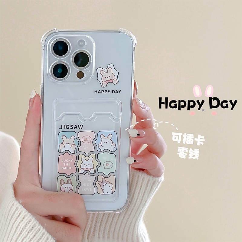 Ốp lưng iphone Ốp điện thoại IP Happyday trong túi đựng thẻ ảnh iphone 7/7plus/8/8plus/x/11/12/13/14/15max/promax ct1012