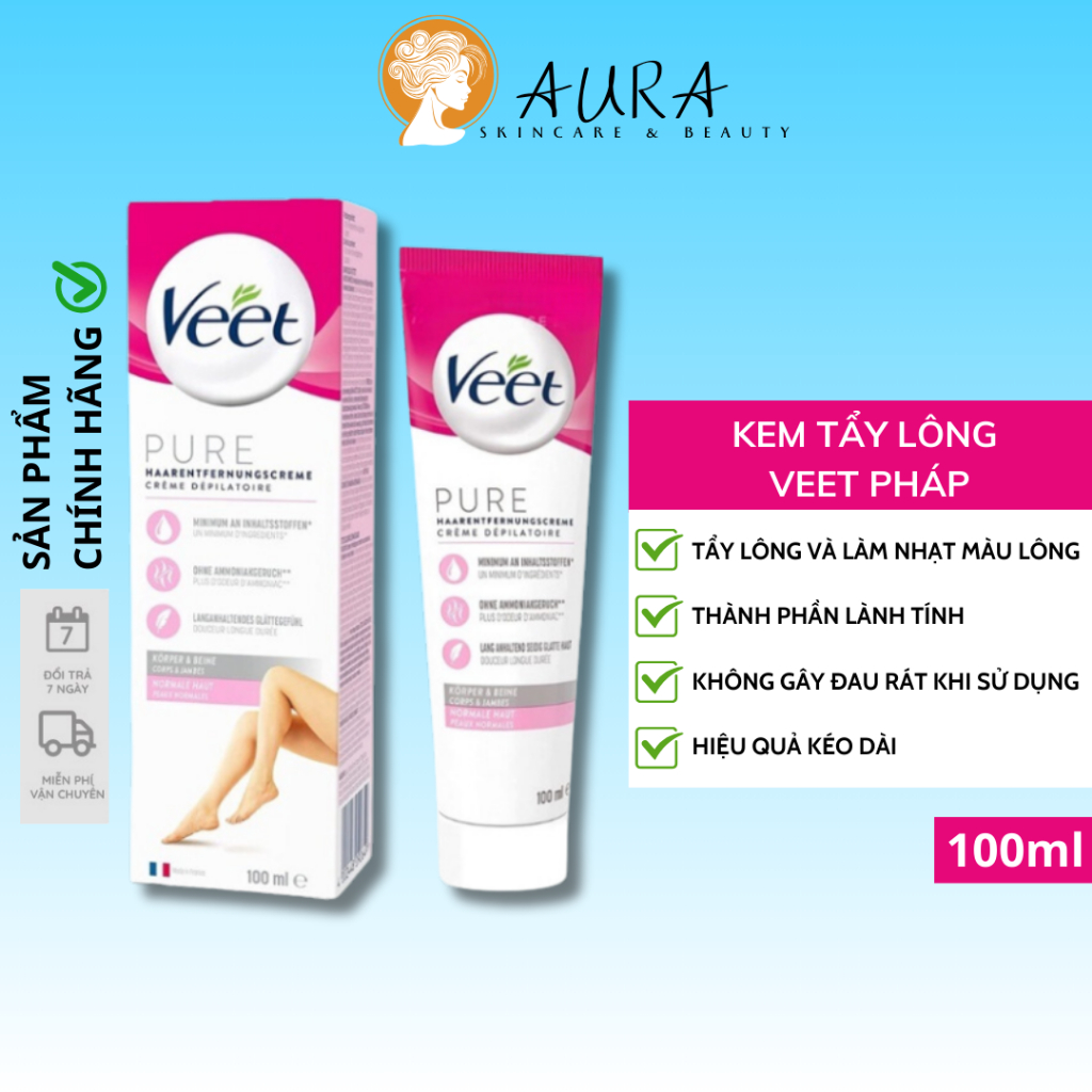 Kem Tẩy Lông Veet Sạch Lông Hiệu Quả Bản Pháp 100ml