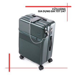 Vali kéo có ngăn mở phía trước, chất liệu nhựa ABS cao cấp chịu lực tốt